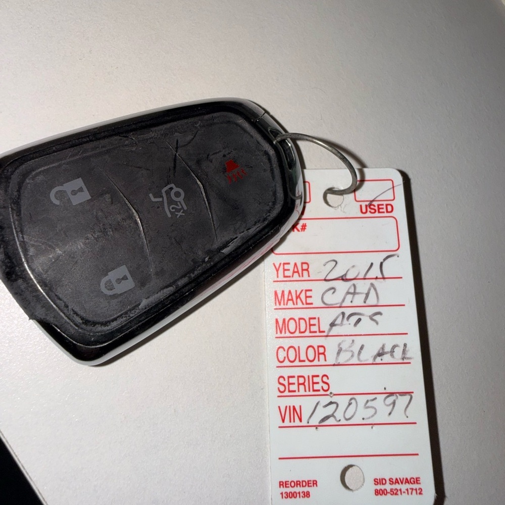 Black Car Key Fob with Key Ring